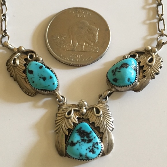 Running Bear Jewelry Running Bear Navajo Genuine Turquoise Necklace